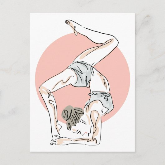 Yoga Woman briefkaart (Voorkant)