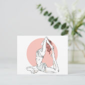 Yoga Woman briefkaart (Staand voorkant)