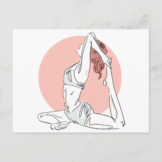Yoga Woman briefkaart (Voorkant)