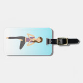 Yoga Woman in Boom Pose Bagagelabel (Voorkant horizontaal)