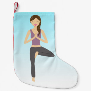 Yoga Woman in Boom Pose Kleine Kerstsok