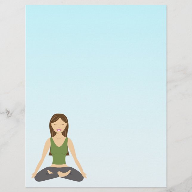 Yoga Woman in Lotus Pose (Voorkant)