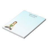 Yoga Woman in Lotus Pose and Yoga Instructor Text Notitieblok (Linkerzijde)