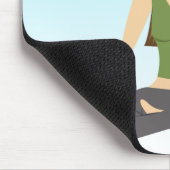 Yoga Woman in Lotus Pose Muismat (Hoek)