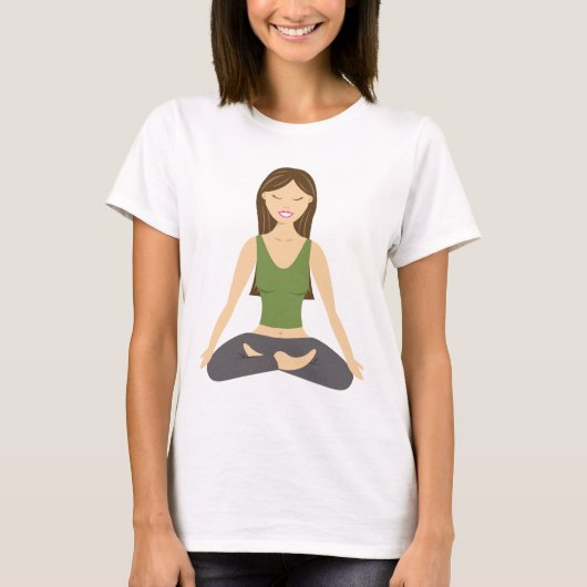 Yoga Woman in Lotus Pose T-shirt (Voorkant)
