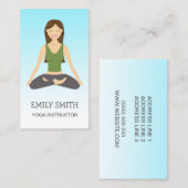 Yoga Woman in Lotus Pose Yoga Instructor Visitekaartje (Voorkant / Achterkant)