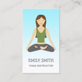 Yoga Woman in Lotus Pose Yoga Instructor Visitekaartje