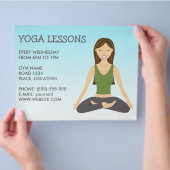 Yoga Woman in Lotus Pose Yoga Lessons Flyer (Hand)
