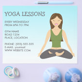 Yoga Woman in Lotus Pose Yoga Lessons Flyer (Enkel)