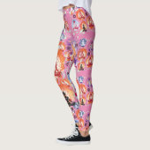 Yoga Woman in Meditation Pose Karma Pink Leggings (Links)