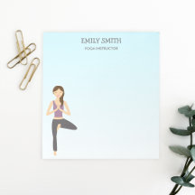 Yoga Woman in Tree Pose en Yoga Instructor Text