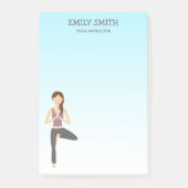 Yoga Woman in Tree Pose Yoga Instructor Post-it® Notes (Voorkant)