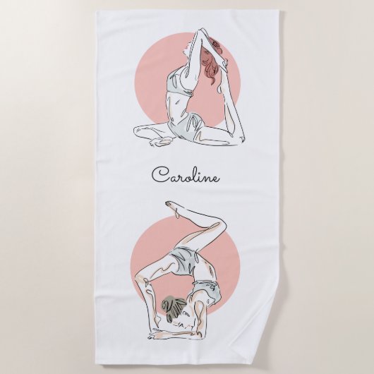 Yoga Woman, speciaal aangewezen badhanddoek (Voorkant)