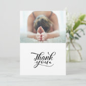 Yoga Women on Sunset Background Bedankkaart (Staand voorkant)