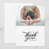 Yoga Women on Sunset Background Bedankkaart (Voorkant / Achterkant)