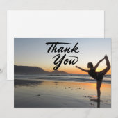 Yoga Women on Sunset Background - Hartelijk dank Bedankkaart (Voorkant / Achterkant)