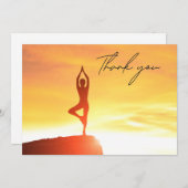 Yoga Women on Sunset Background - Hartelijk dank Bedankkaart (Voorkant / Achterkant)