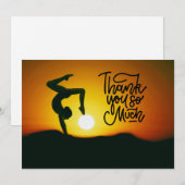 Yoga Women on Sunset Background - Hartelijk dank Bedankkaart (Voorkant / Achterkant)