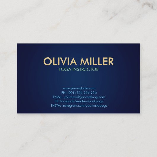 Yoga Woord Kunst - Kleurrijke illustratie Visitekaartje (Achterkant)