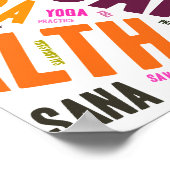 Yoga woorden ontwerp poster (Hoek)