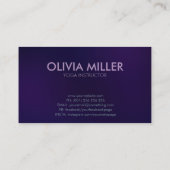 Yoga Word Art - Cool Minimal illustratie Visitekaartje (Achterkant)