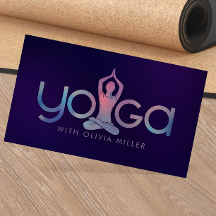 Yoga Word Art - Cool Minimal illustratie Visitekaartje