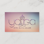 Yoga Word Art - Hand getrokken illustratie Visitekaartje (Voorkant)