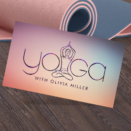 Yoga Word Art - Hand getrokken illustratie Visitekaartje