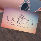 Yoga Word Art - Hand getrokken illustratie Visitekaartje