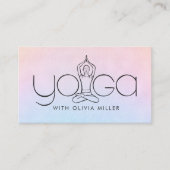 Yoga Word Art - Hand getrokken illustratie Visitekaartje (Voorkant)