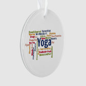 Yoga Word Cloud Ornament (voorkant)