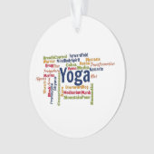 Yoga Word Cloud Ornament (voorkant)
