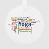 Yoga Word Cloud Ornament (voorkant)
