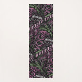 Yoga Word Cloud Plum/Green ID254 Yogamat (Voorkant)