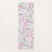 Yoga Word Cloud Plum/Green ID254 Yogamat (Achterkant)