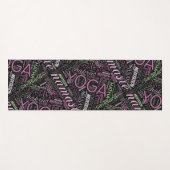 Yoga Word Cloud Plum/Green ID254 Yogamat (Voorkant (horizontaal))