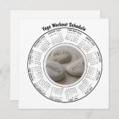 Yoga Workout Kalender Adem Relax Glimlach Feestdagenkaart (Voorkant / Achterkant)