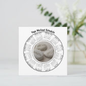 Yoga Workout Kalender Adem Relax Glimlach Feestdagenkaart (Staand voorkant)