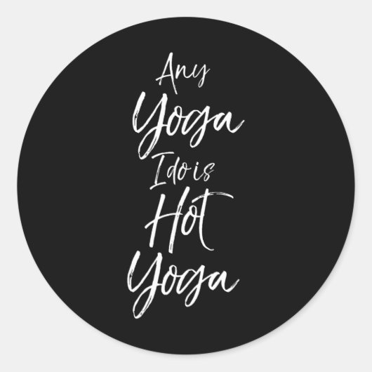 Yoga Workouts Fitness Design Studio Dames Hete Yo Ronde Sticker (Voorkant)