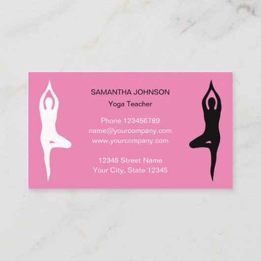 Yoga workshop visitekaartje sjabloon ontwerp (Achterkant)