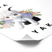 Yoga Yak - Tranquil Animal Nursery Art Foto Afdruk (Hoek)