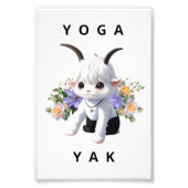 Yoga Yak - Tranquil Animal Nursery Art Foto Afdruk (Voorkant)