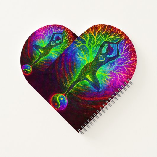 Yoga Yin Yang Rainbow Notitieboek (Achterkant)