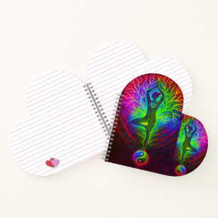 Yoga Yin Yang Regenboog Notitieboek