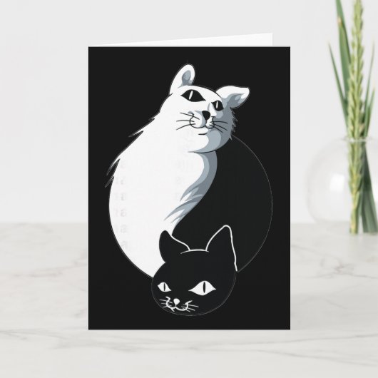 Yoga Ying Yang Kat Kaart (Voorkant)