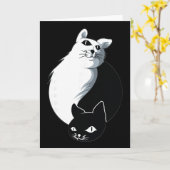 Yoga Ying Yang Kat Kaart (Gele Bloem)
