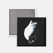 Yoga Ying Yang Kat Magneet (Voorkant / Achterkant)
