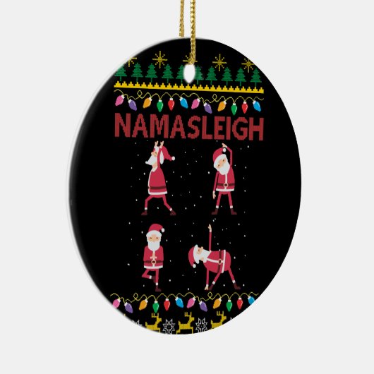 Yoga Yoga Lover Xmas uit Namasleigh Keramisch Ornament (Rechts)