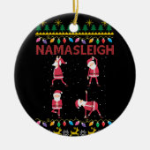 Yoga Yoga Lover Xmas uit Namasleigh Keramisch Ornament (Voorkant)
