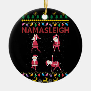 Yoga Yoga Lover Xmas uit Namasleigh Keramisch Ornament